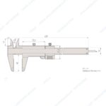 Mitutoyo Vernier Caliper with Fine adjustment 150mm / 6 inch Model : 532-119 - Image 4